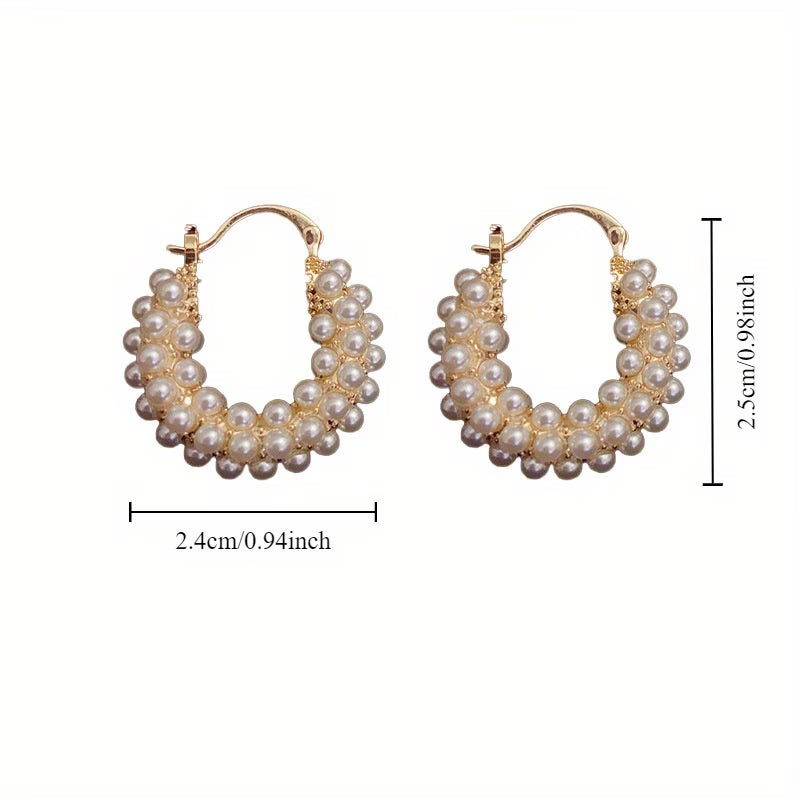 LYANNA | LAYERED PEARL HOOP EARRINGS