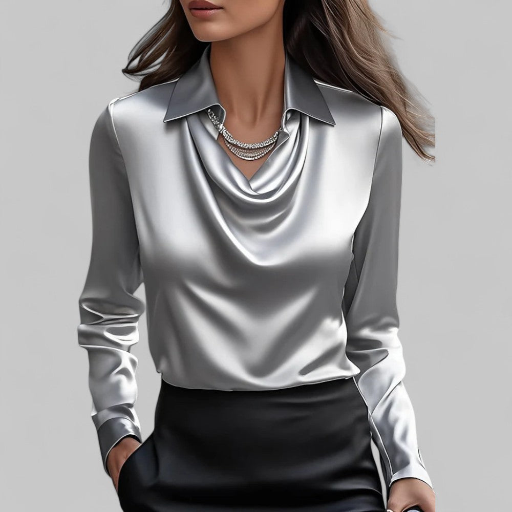 Patricia | Draped Neck Blouse