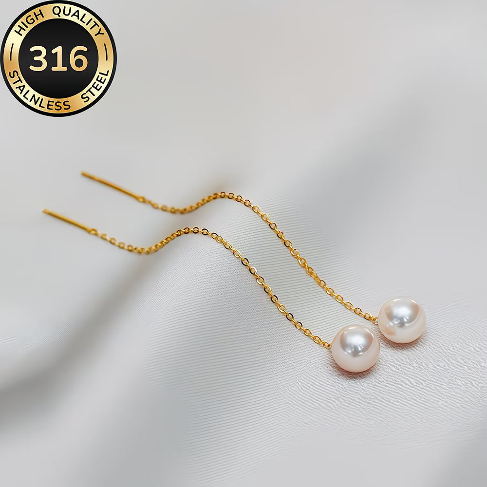 ADELINE | LONG TASSEL PEARL EARRINGS