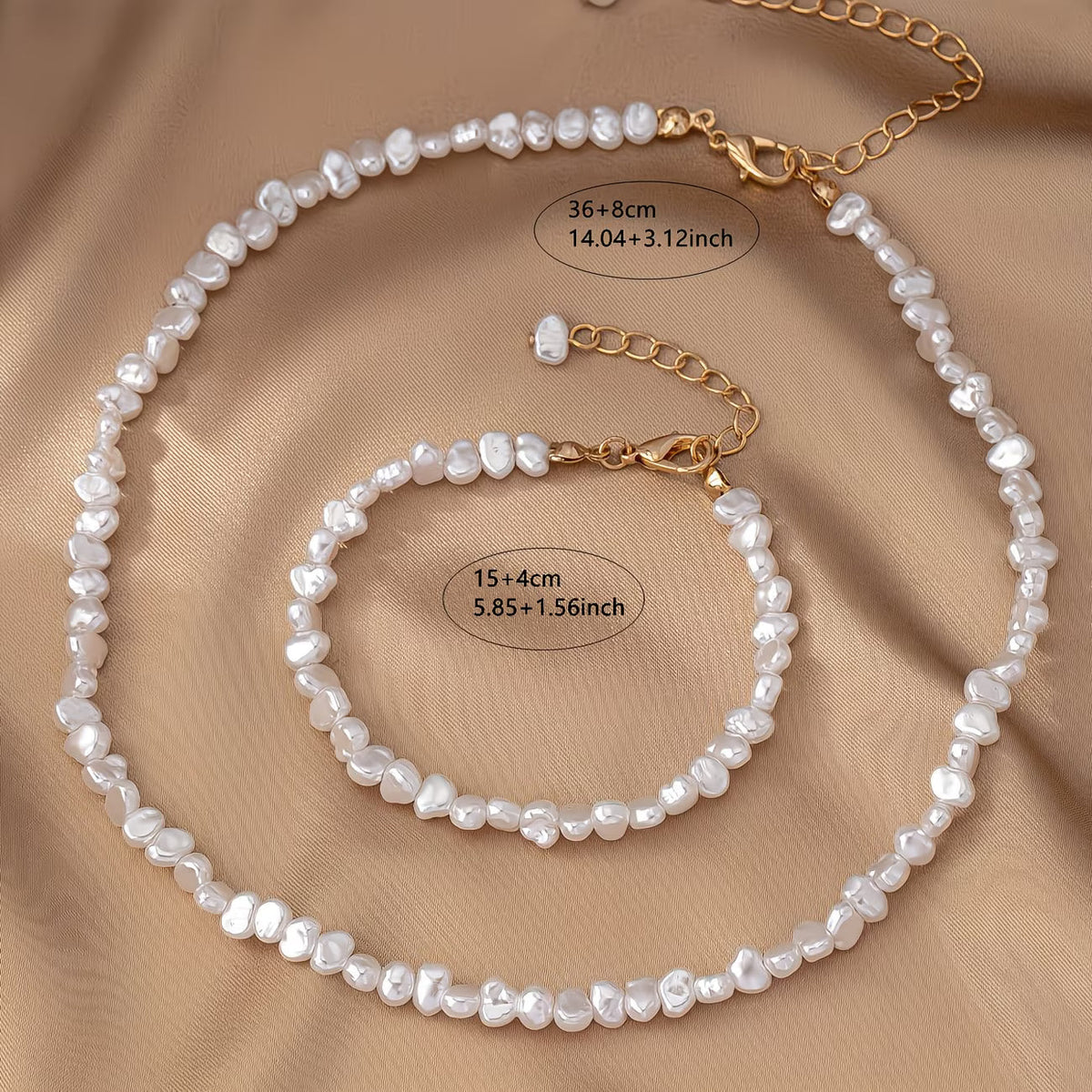 ISOLDE | BAROQUE PEARL NECKLACE & BRACELET SET