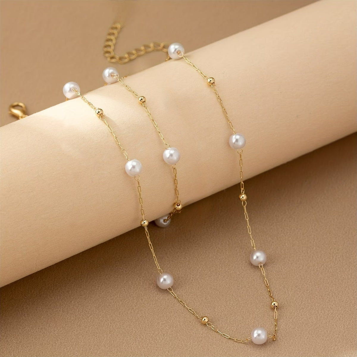 LILIANA | DAINTY PEARL CHAIN JEWELLERY SET