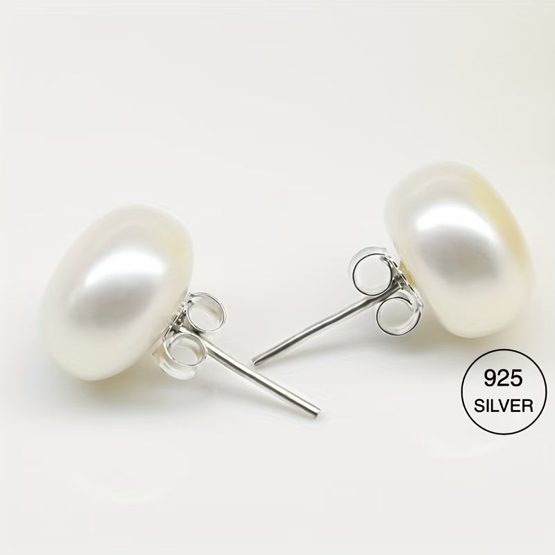 CLARISSA | CLASSIC PEARL STUD EARRINGS