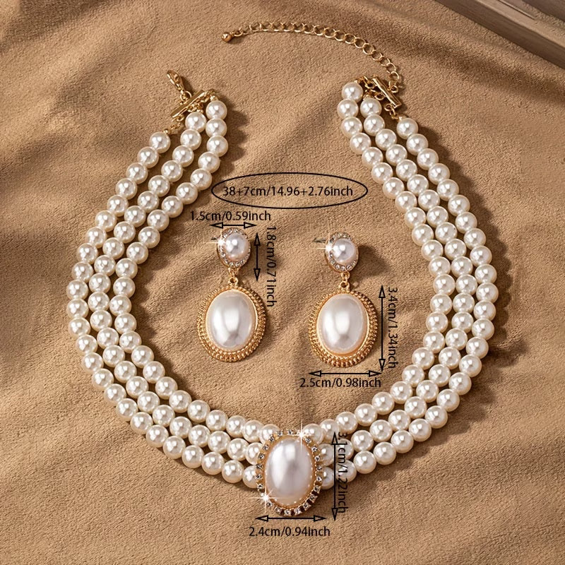 VICTORIA | CLASSIC PEARL STRAND JEWELLERY SET