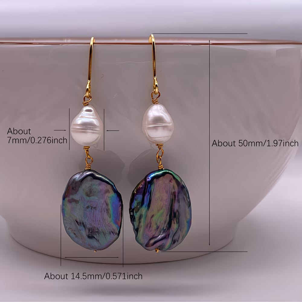 LYRA | PEACOCK PEARL DROP EARRINGS