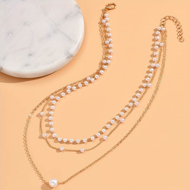 TRINITY | THE TRINITY PEARL LAYER NECKLACE SET