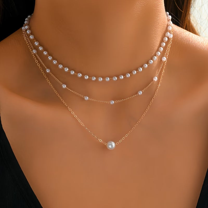 TRINITY | THE TRINITY PEARL LAYER NECKLACE SET