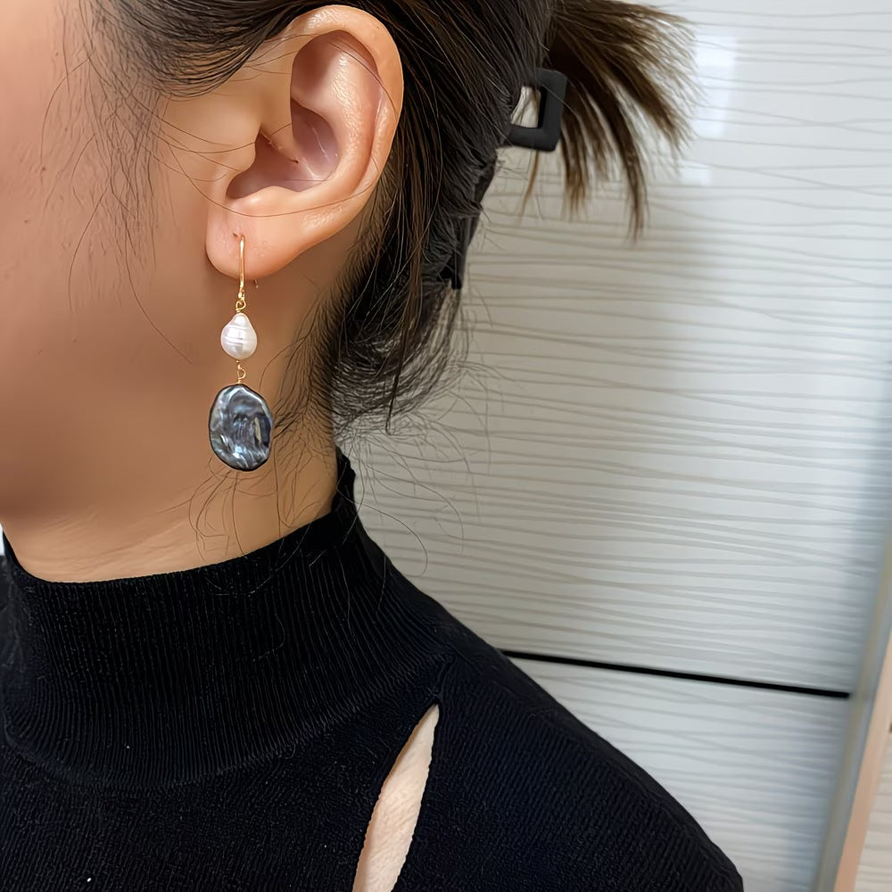 LYRA | PEACOCK PEARL DROP EARRINGS