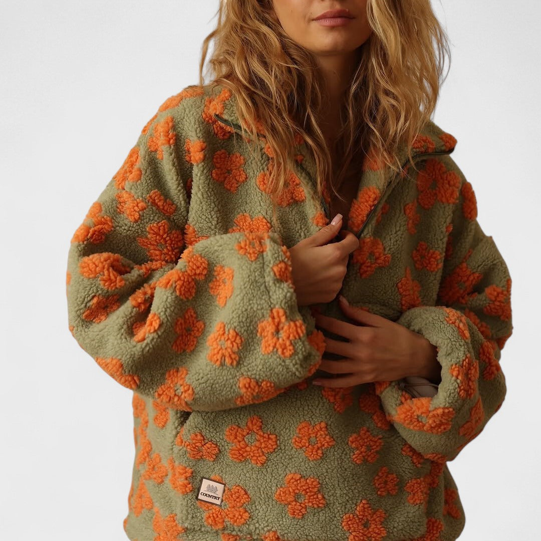 Daisy - Polar Fleece with Floral Print