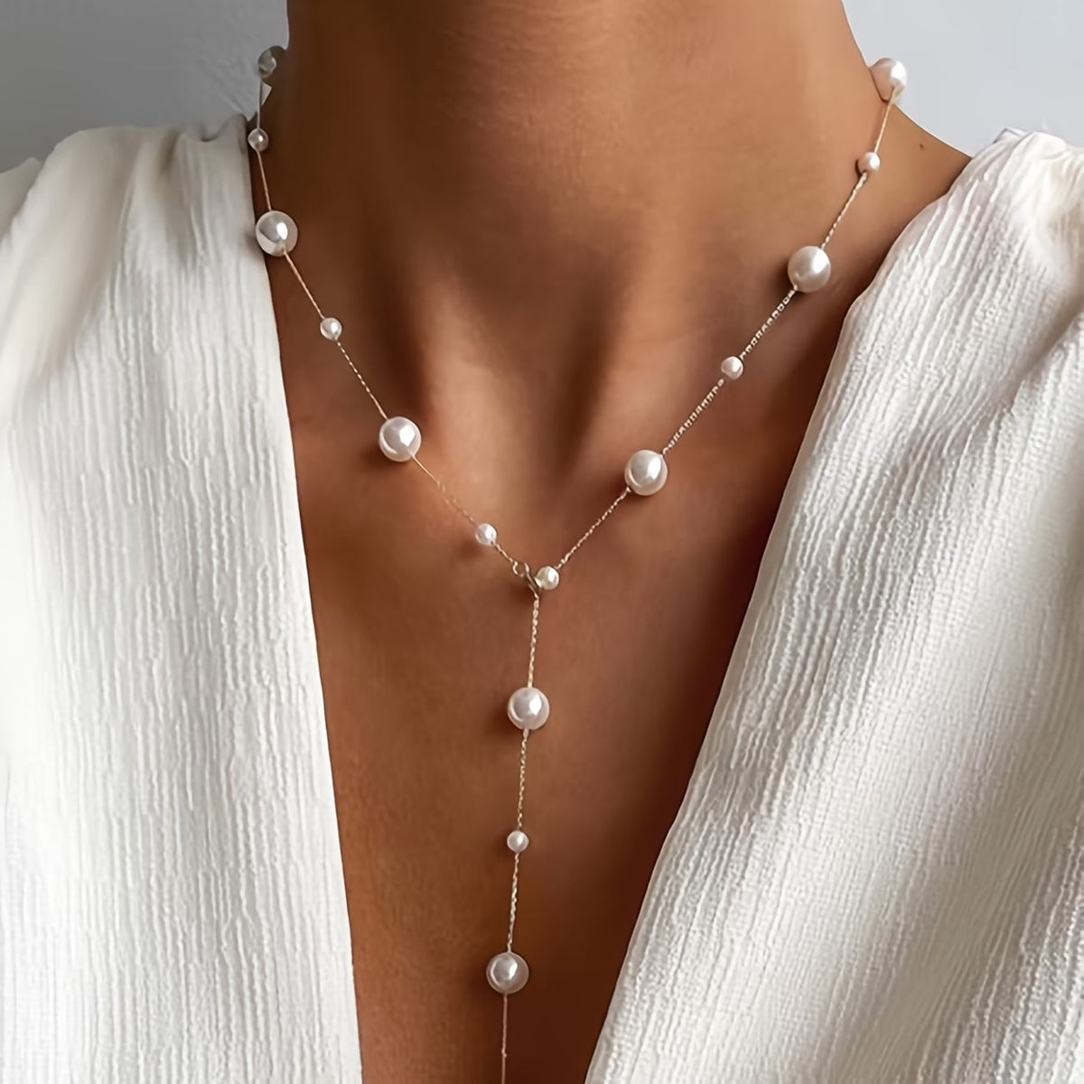 CELESTE | ELEGANT SKY PEARL NECKLACE