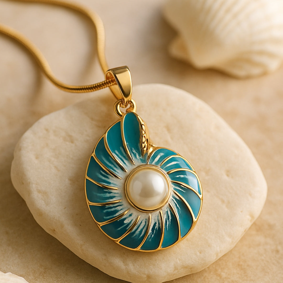 MARISSA | SEASHELL PEARL PENDANT NECKLACE