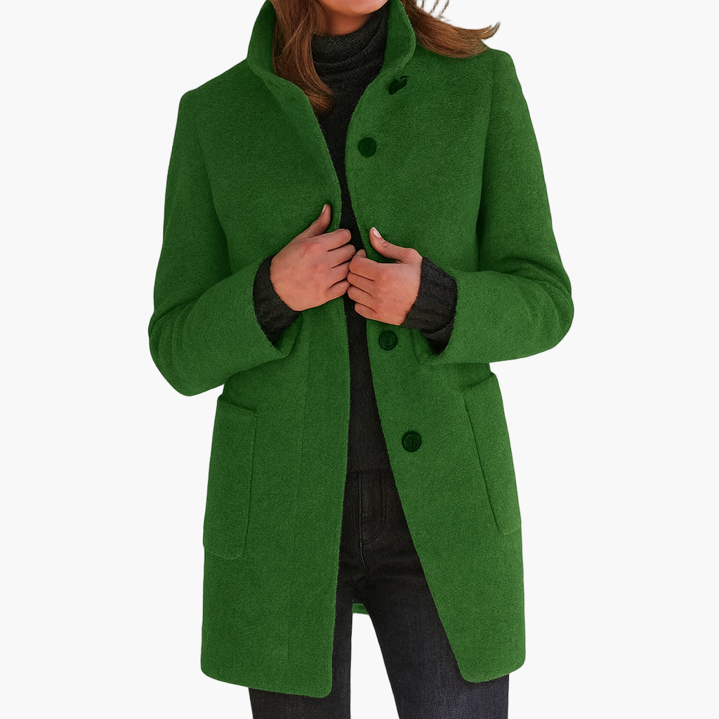 Petra | Women's Wool Coat with Elegant Fit and Classic Buttons