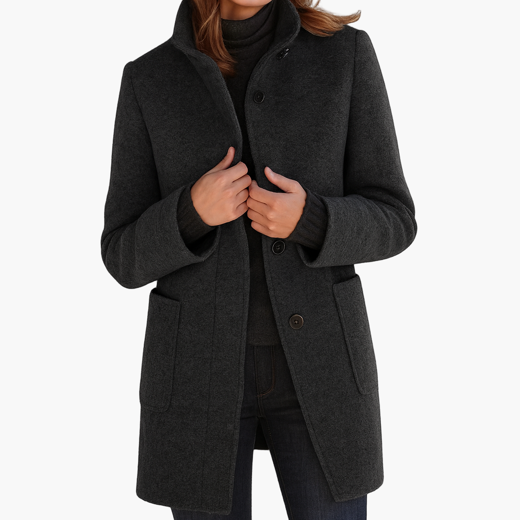 Petra | Women's Wool Coat with Elegant Fit and Classic Buttons