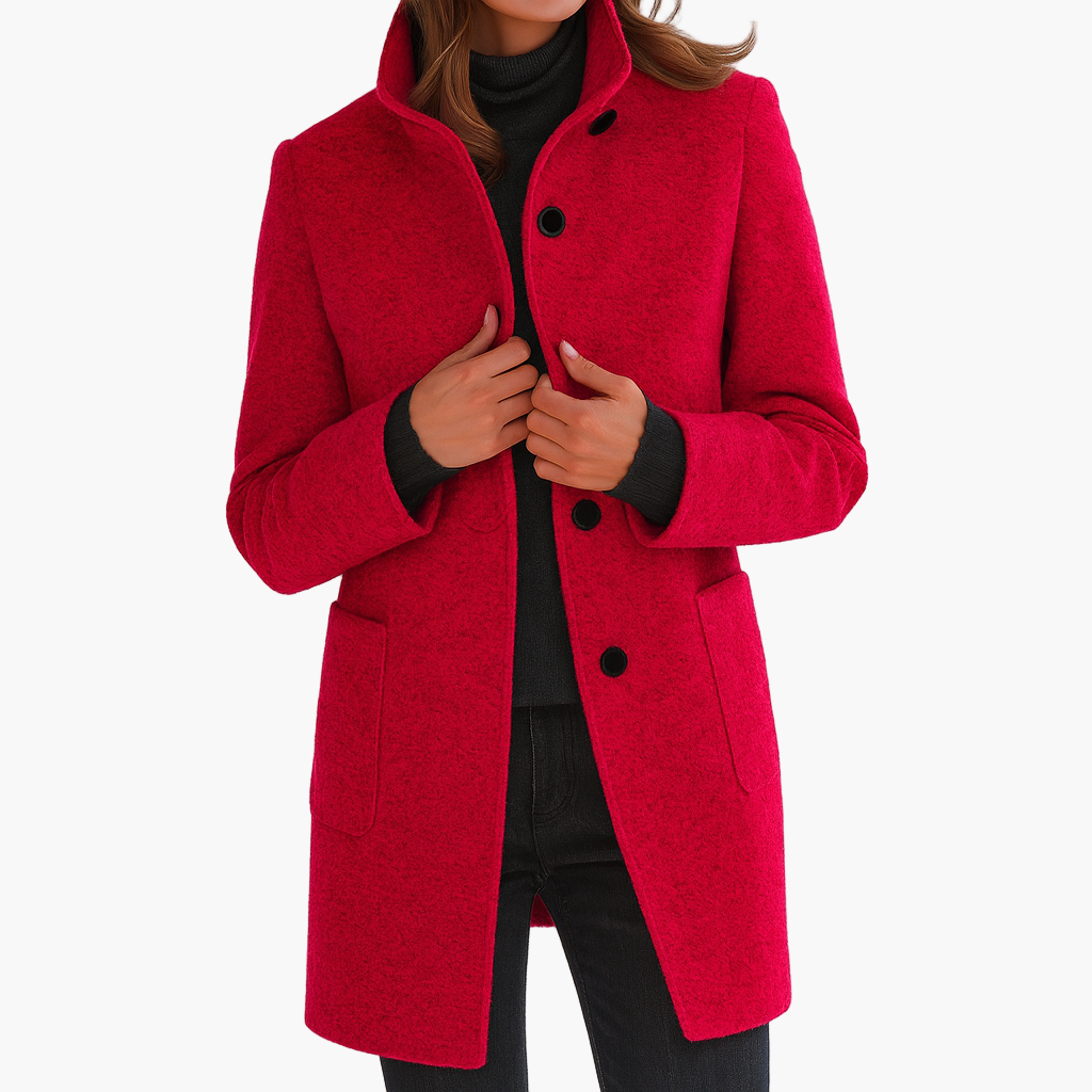Petra | Women's Wool Coat with Elegant Fit and Classic Buttons