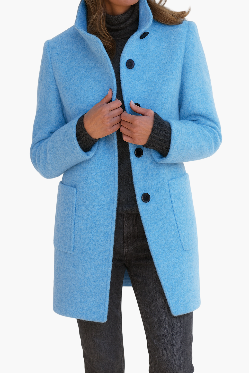 Petra | Women's Wool Coat with Elegant Fit and Classic Buttons