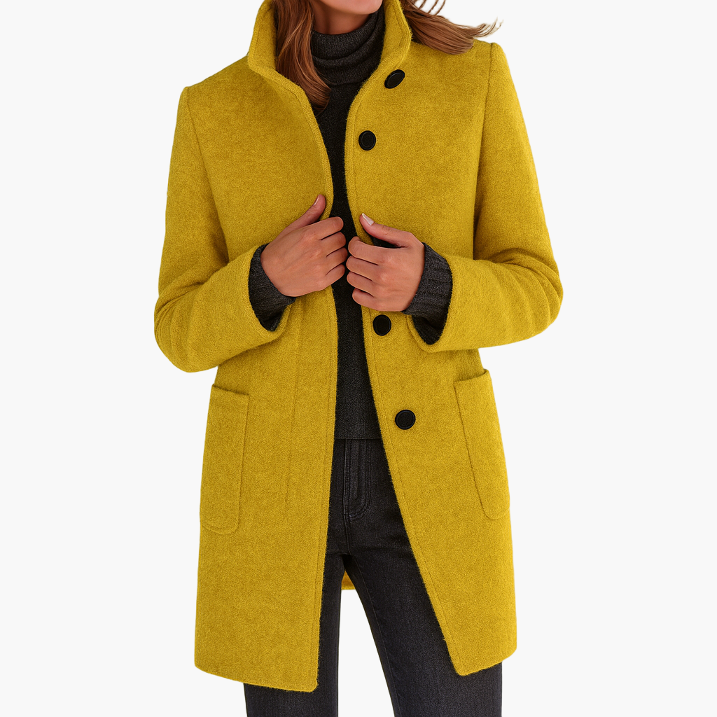 Petra | Women's Wool Coat with Elegant Fit and Classic Buttons
