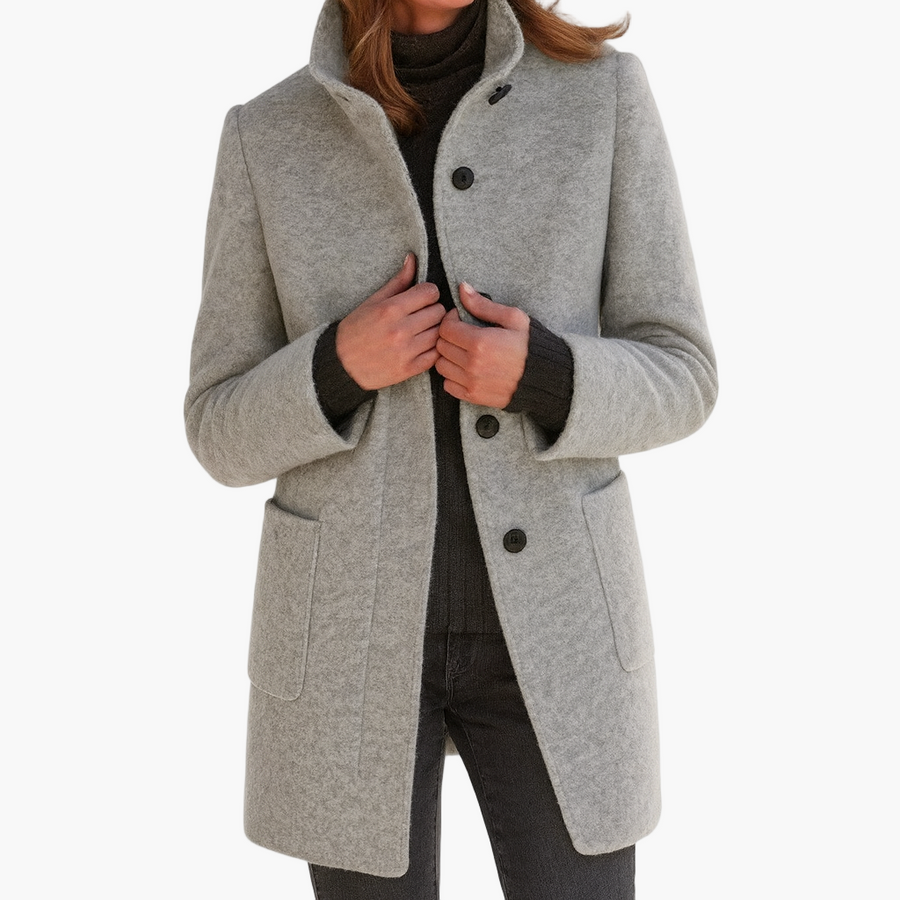 Petra | Women's Wool Coat with Elegant Fit and Classic Buttons