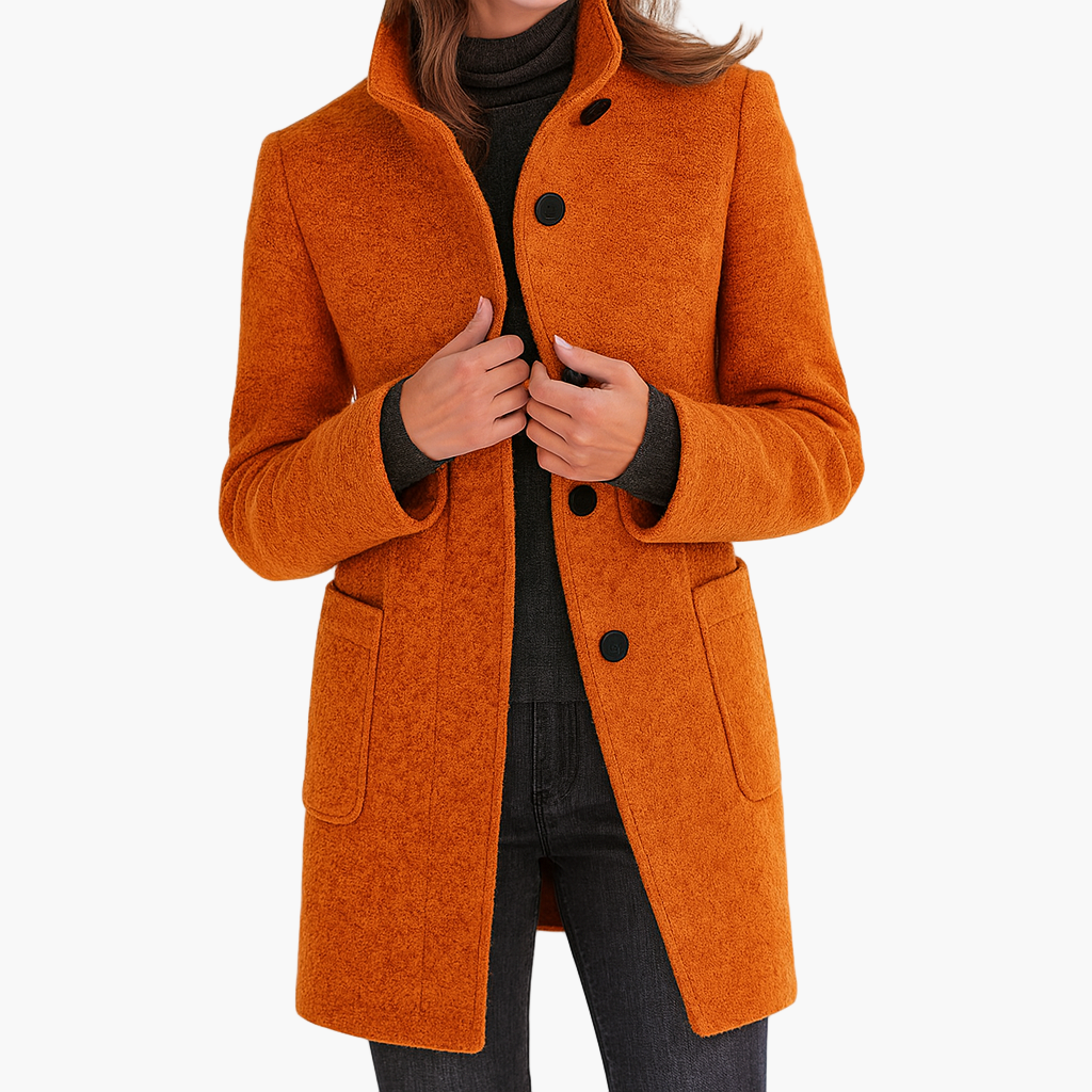 Petra | Women's Wool Coat with Elegant Fit and Classic Buttons