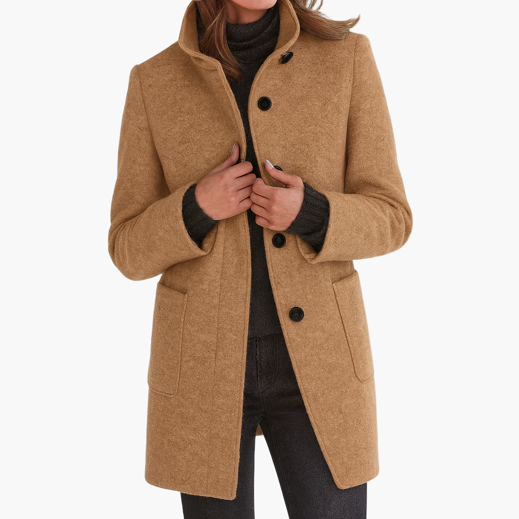 Petra | Women's Wool Coat with Elegant Fit and Classic Buttons