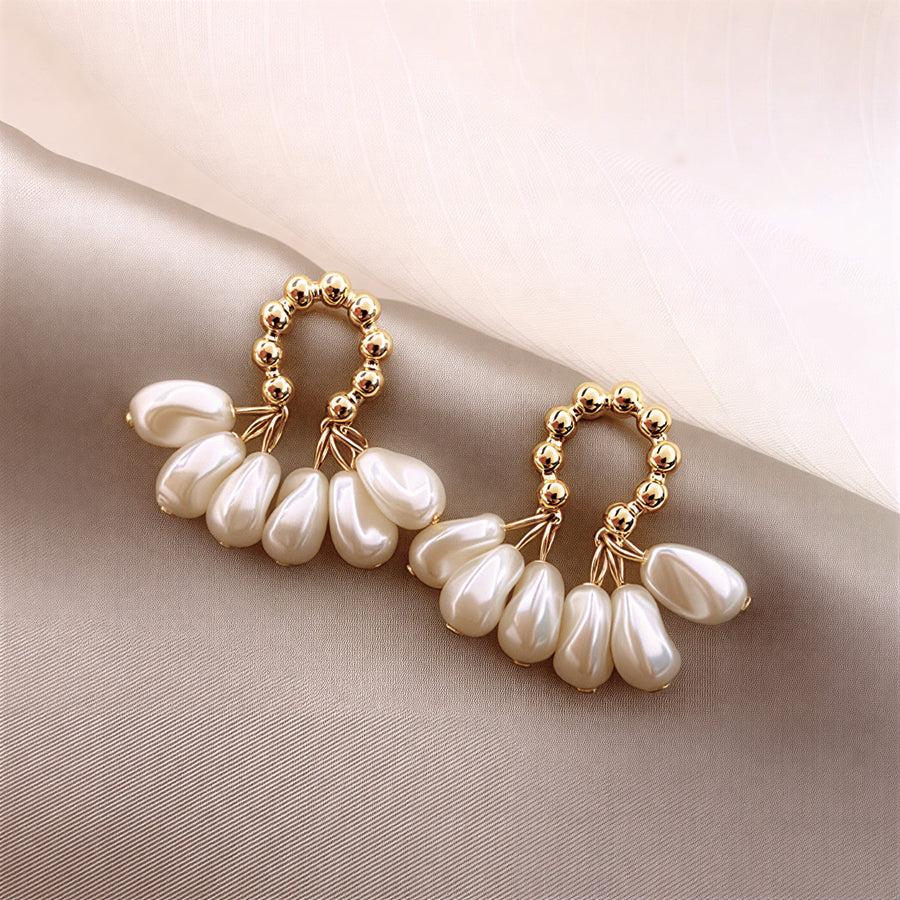 FLEUR | PEARL FLOWER HOOP EARRINGS