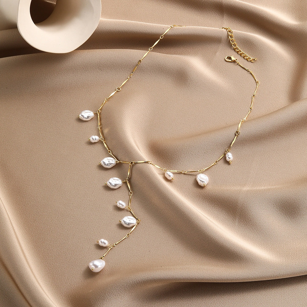 LUNA | PEARL MAGIC WATERFALL NECKLACE