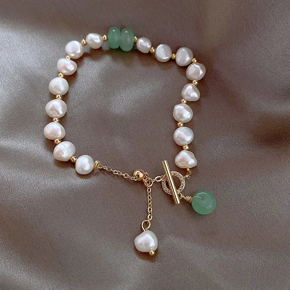 JADORA | NATURAL PEARL & JADE BRACELET