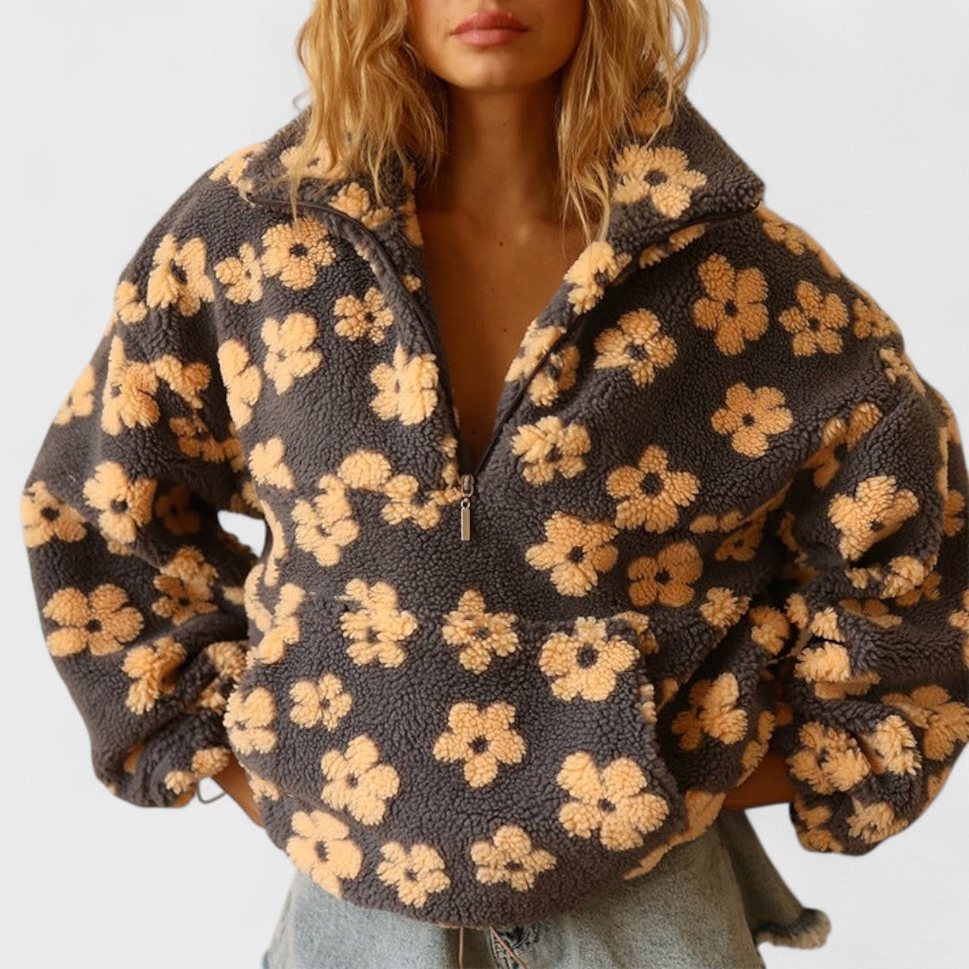 Daisy - Polar Fleece with Floral Print