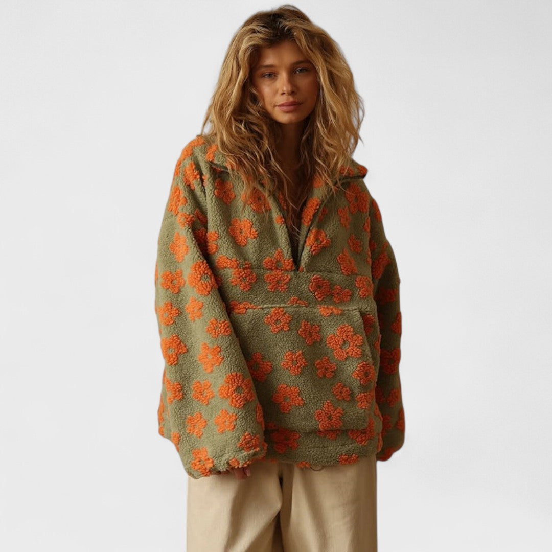 Daisy - Polar Fleece with Floral Print