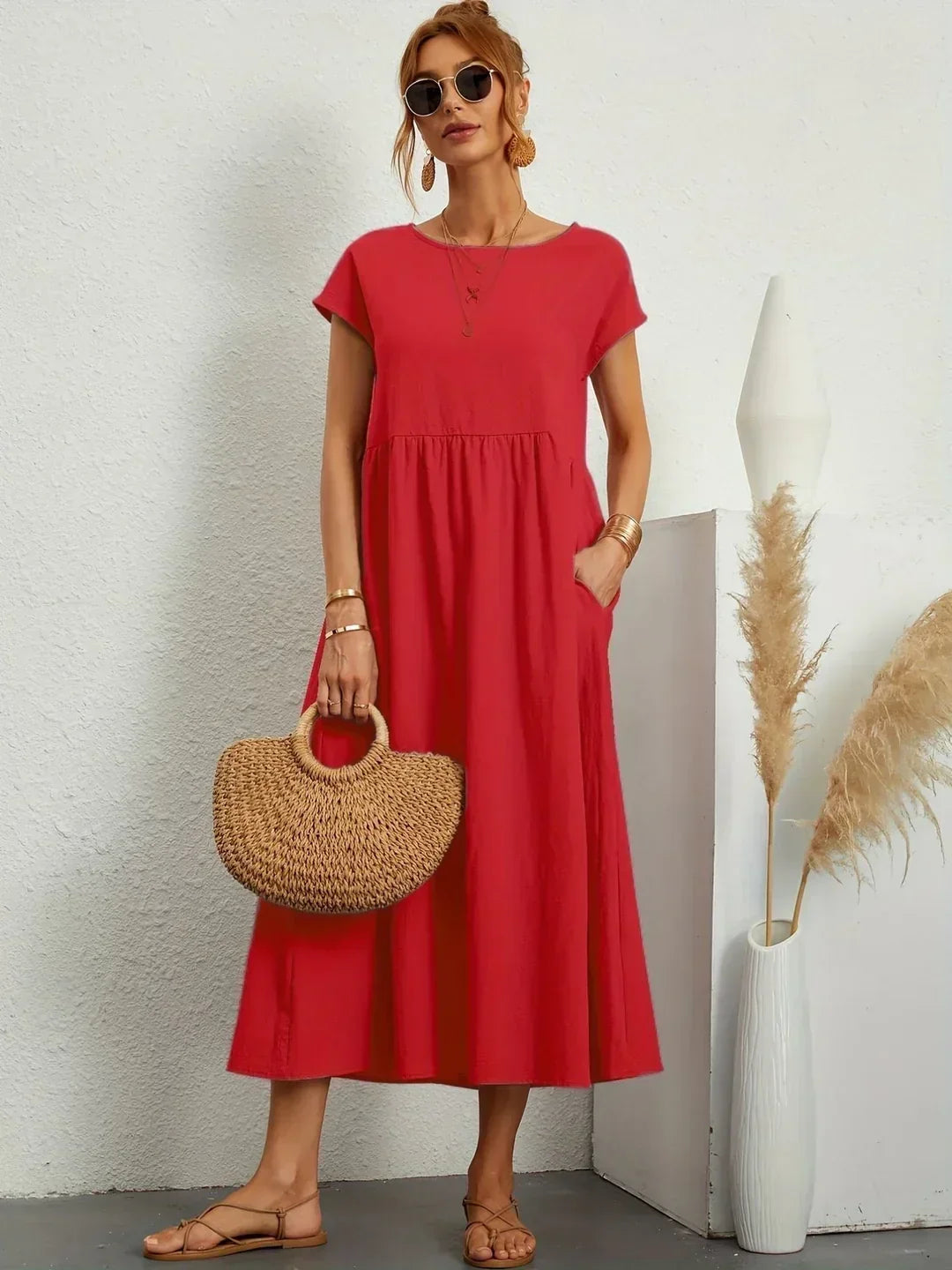 Gabrielle™ — Timeless Elegance Midi Dress