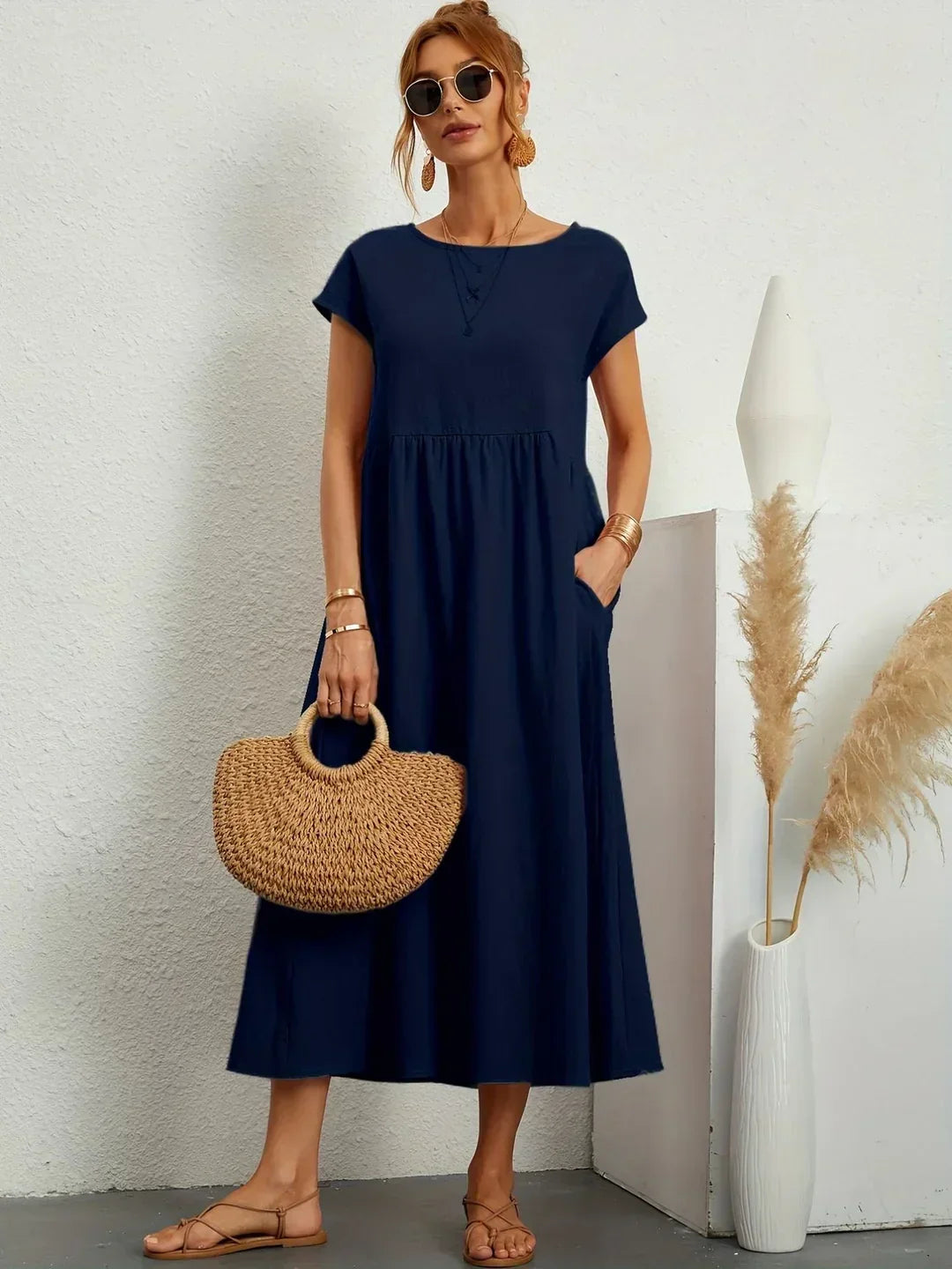 Gabrielle™ — Timeless Elegance Midi Dress