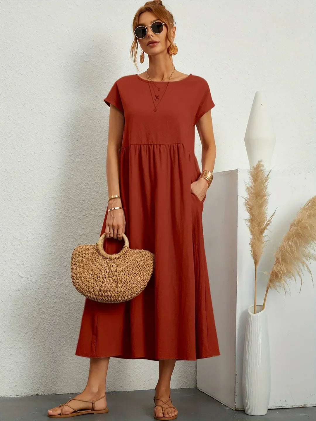 Gabrielle™ — Timeless Elegance Midi Dress