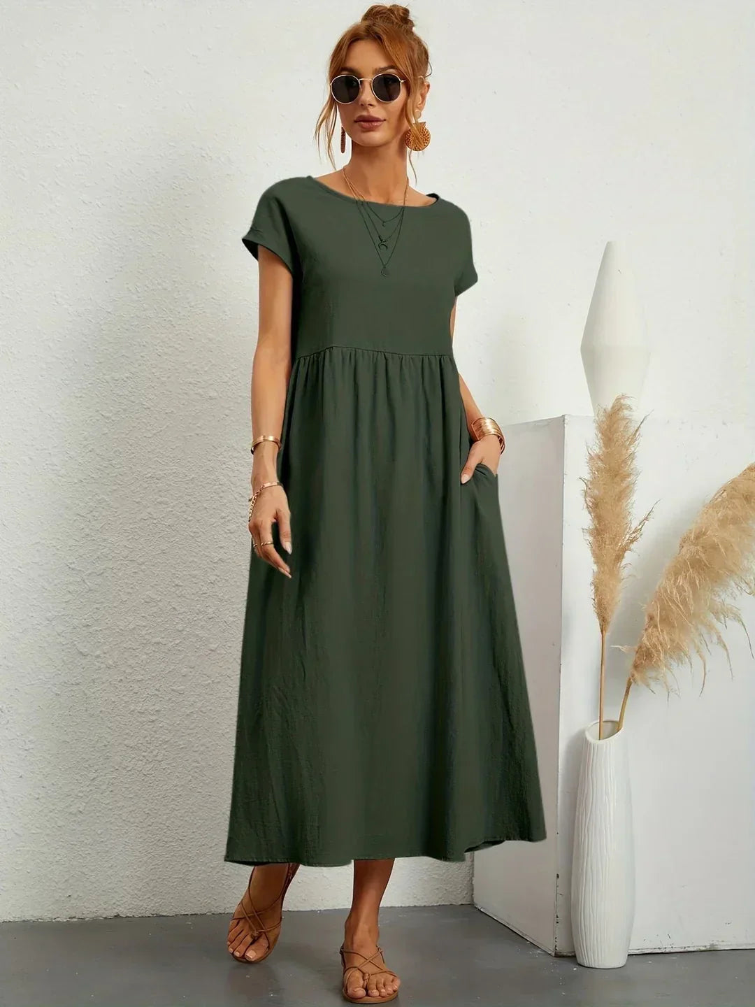 Gabrielle™ — Timeless Elegance Midi Dress