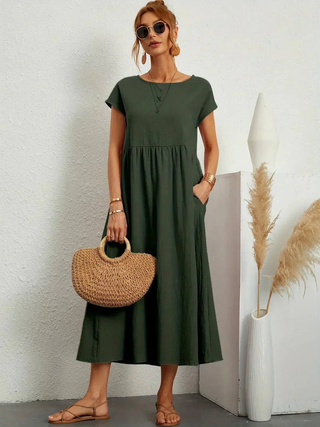 Gabrielle™ — Timeless Elegance Midi Dress