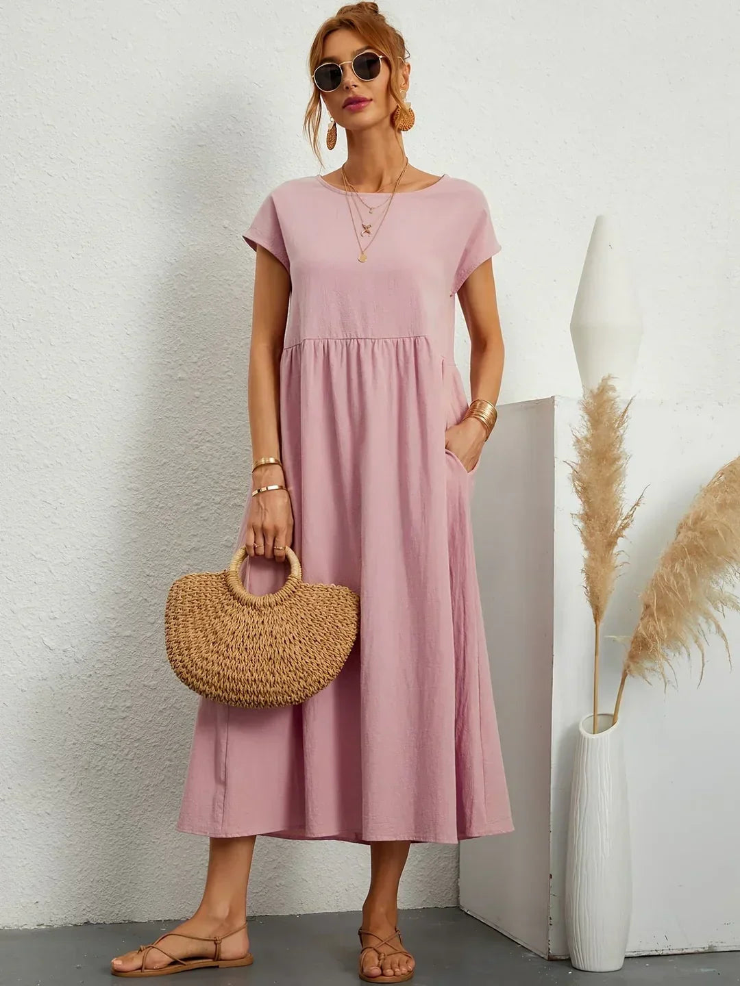 Gabrielle™ — Timeless Elegance Midi Dress