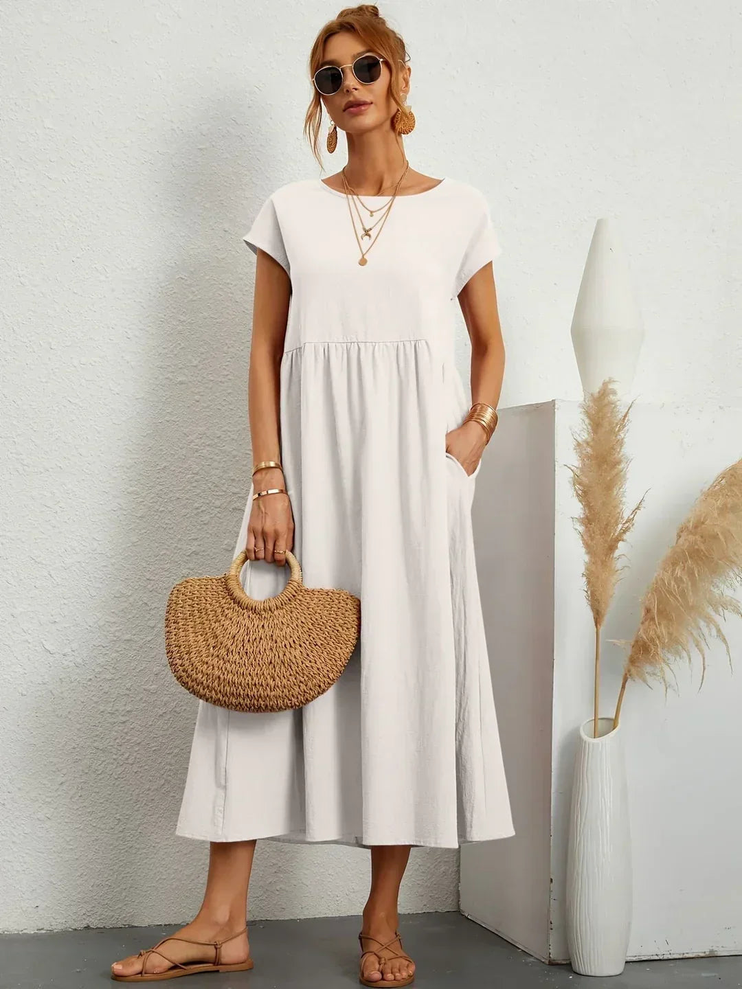Gabrielle™ — Timeless Elegance Midi Dress