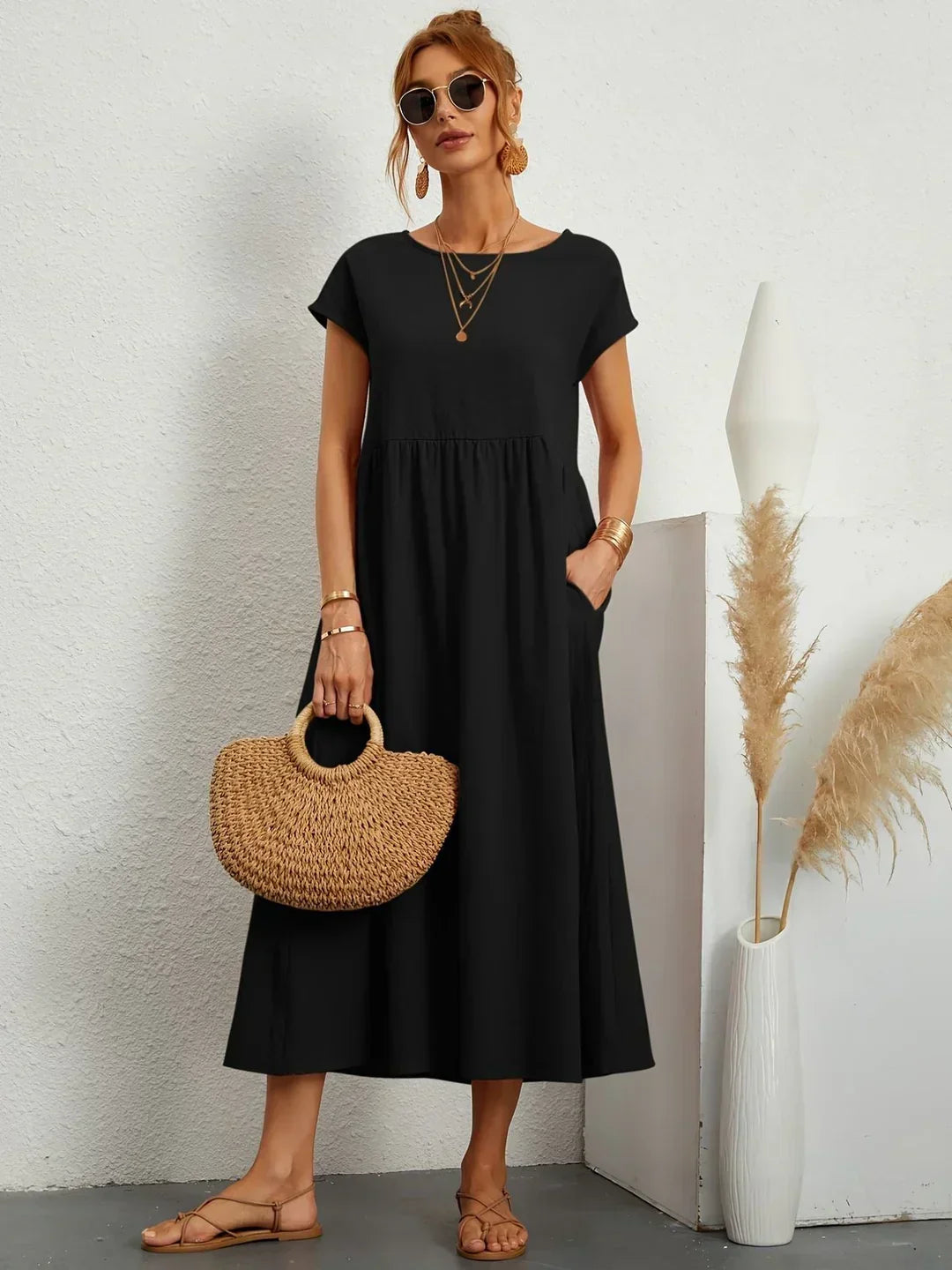 Gabrielle™ — Timeless Elegance Midi Dress