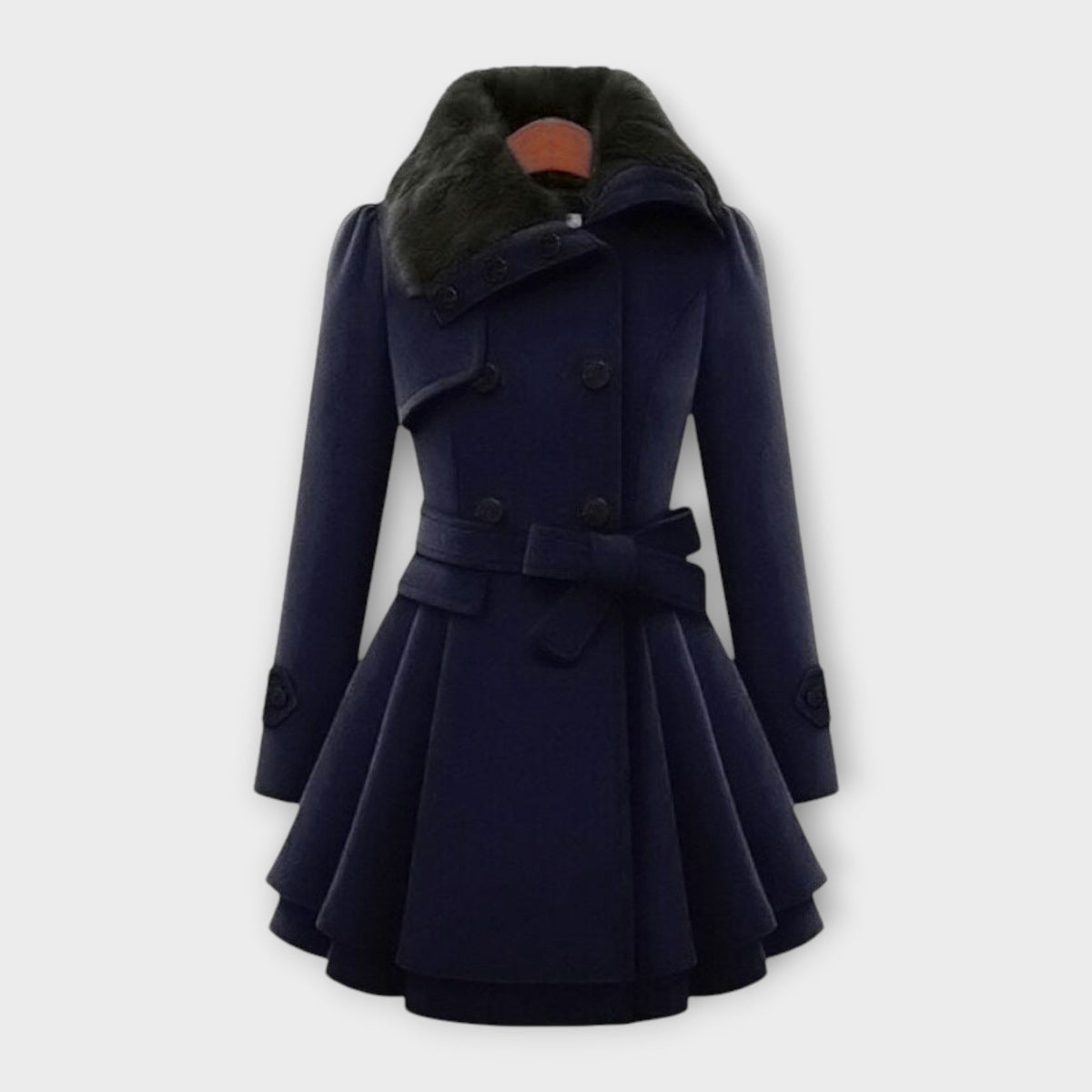 Emma – Elegant Coat with Faux Fur Collar