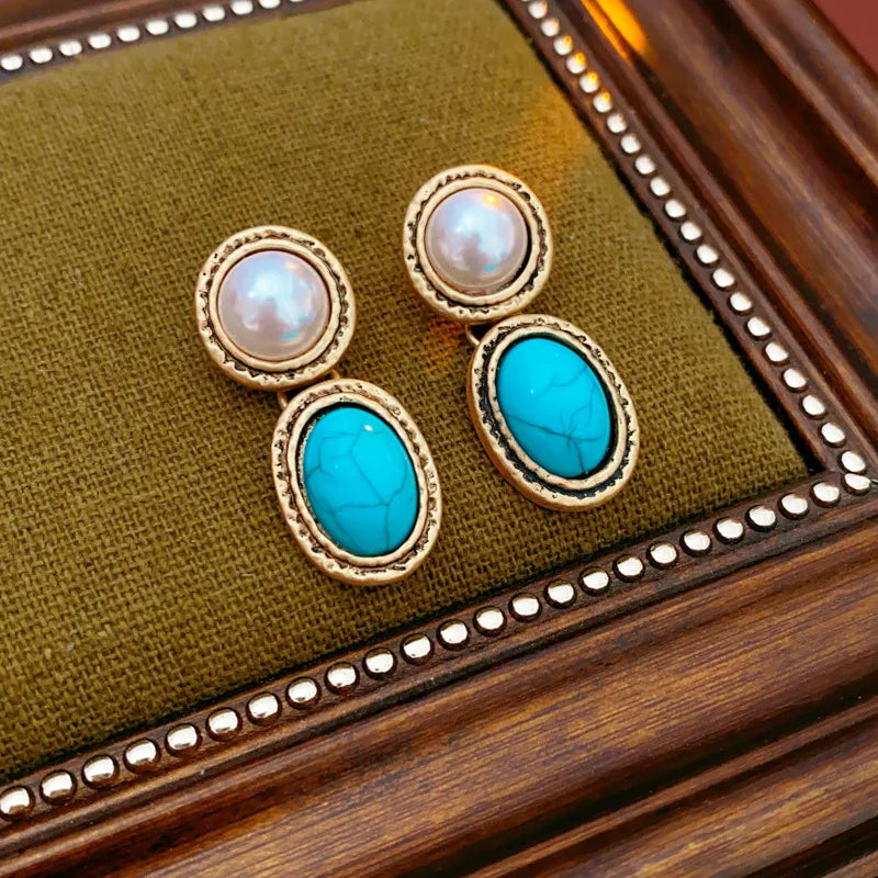 TURQUESSA | ANTIQUE TURQUOISE PEARL SET