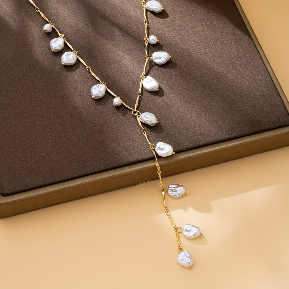 SELENE | MYSTICAL PEARL WATERFALL NECKLACE