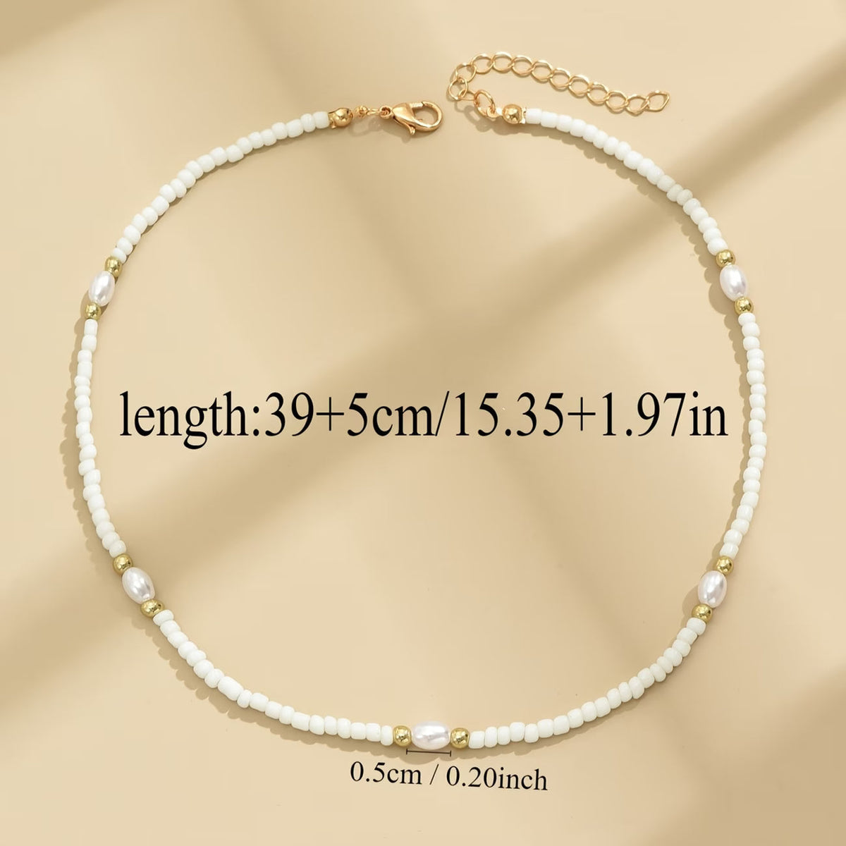 CLARA | DAINTY PEARL BEADED NECKLACE