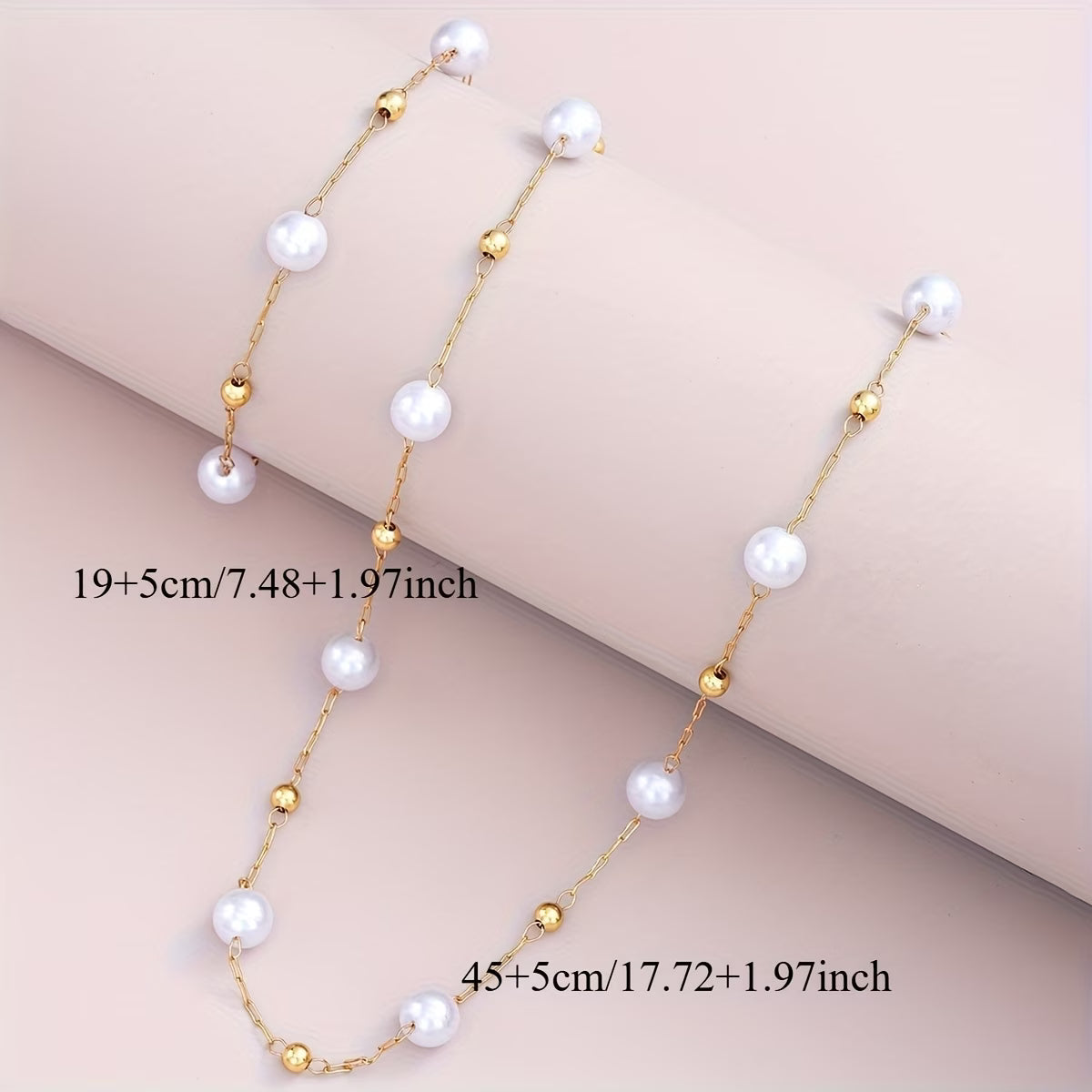 LILIANA | DAINTY PEARL CHAIN JEWELLERY SET