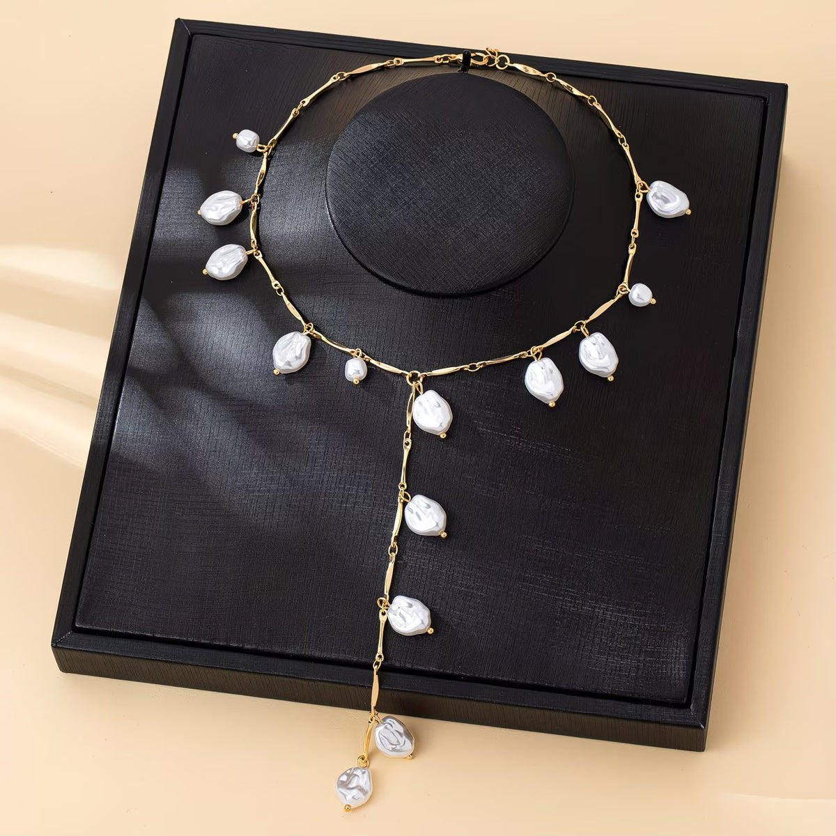 SELENE | MYSTICAL PEARL WATERFALL NECKLACE