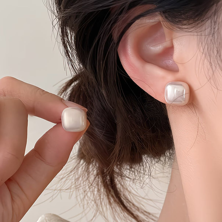 SAVANNAH | SQUARE PEARL EARRINGS