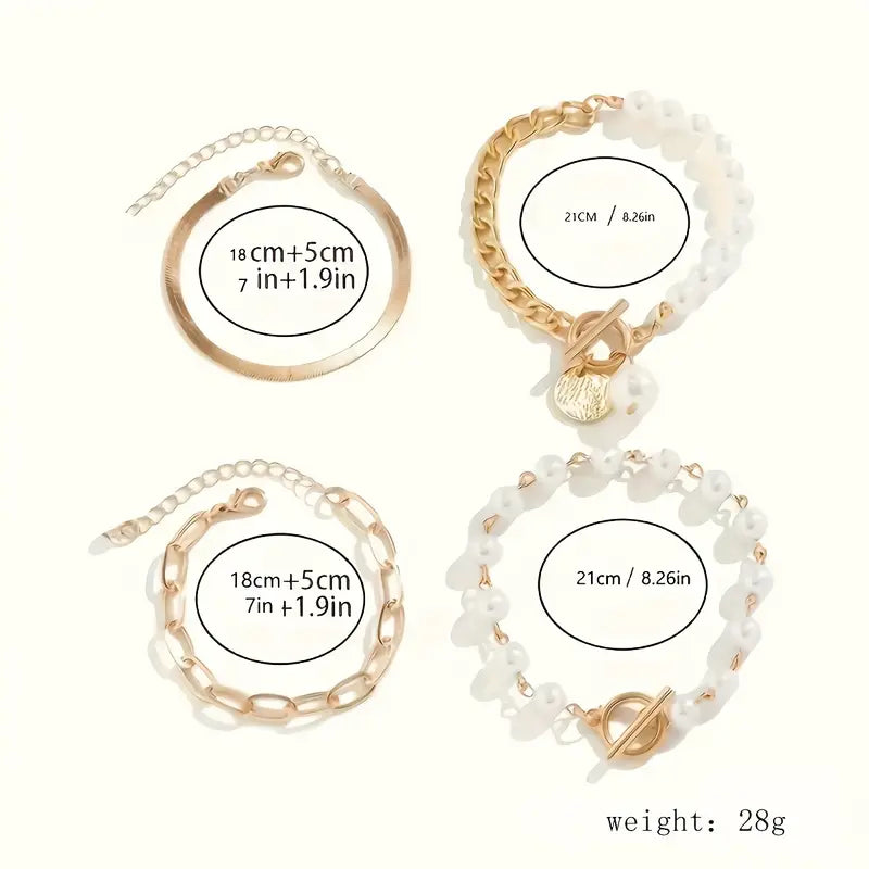 AURÉLIE | LUXE LAYERED PEARL BRACELET SET