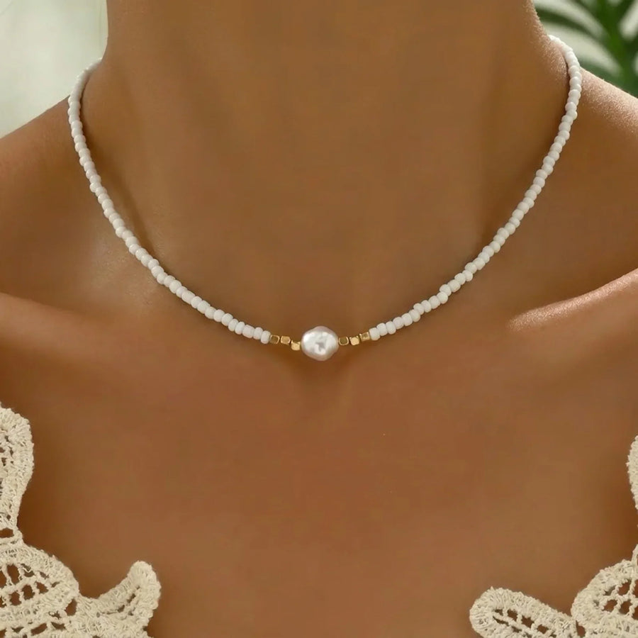 ISLA | MINIMAL PEARL NECKLACE