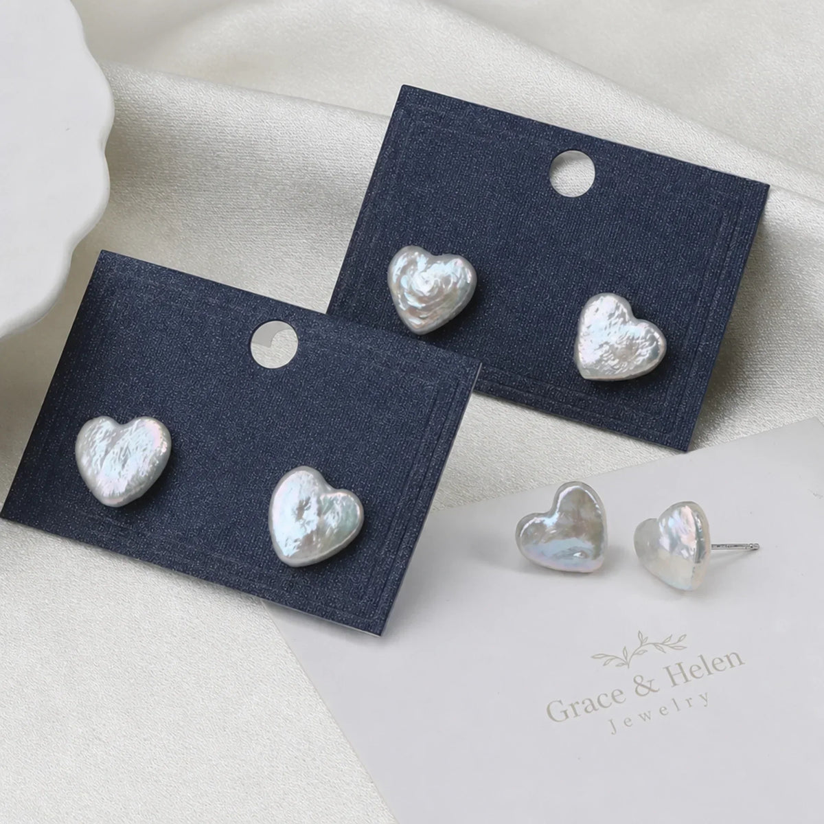 AMELIA | PREMIUM FRESHWATER PEARL HEART EARRINGS