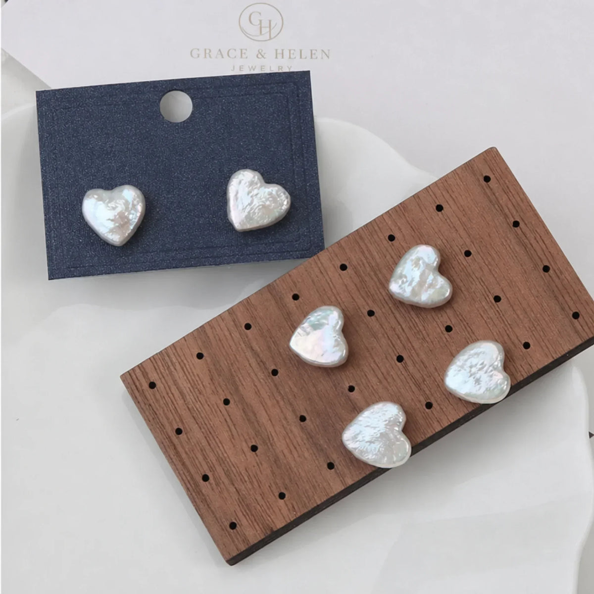 AMELIA | PREMIUM FRESHWATER PEARL HEART EARRINGS