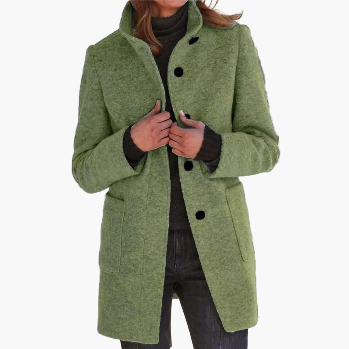 Petra | Women's Wool Coat with Elegant Fit and Classic Buttons