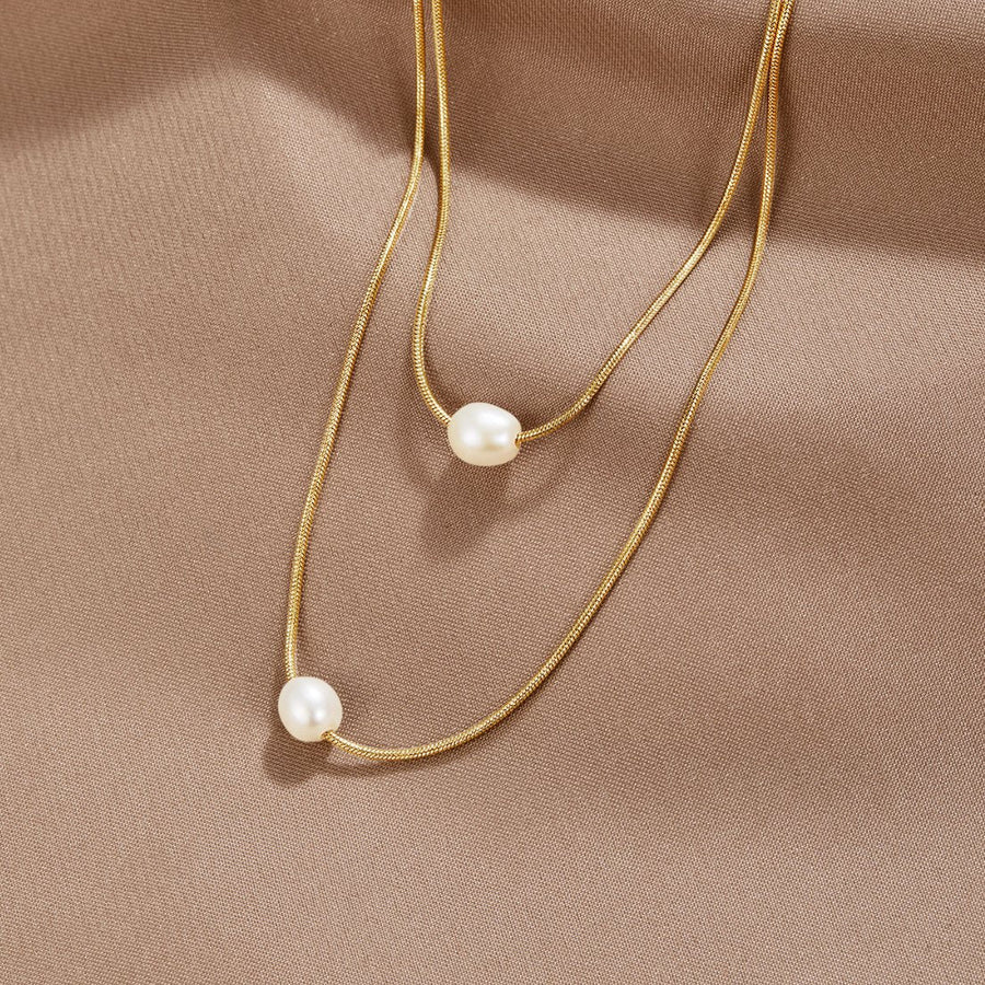 SERAPHINA | SOPHISTICATED LAYERED PEARL NECKLACE