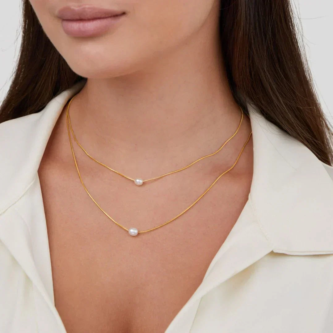 SERAPHINA | SOPHISTICATED LAYERED PEARL NECKLACE