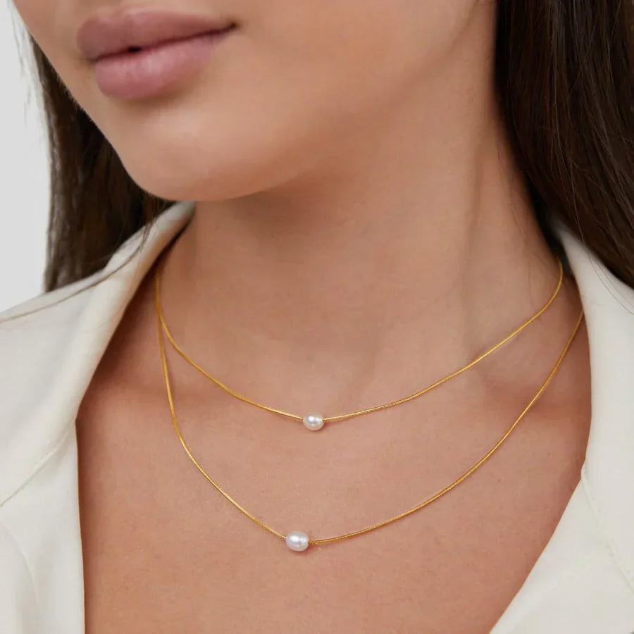 SERAPHINA | SOPHISTICATED LAYERED PEARL NECKLACE